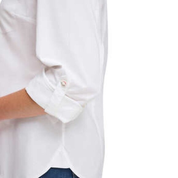 NEW Tommy Hilfiger Roll-Tab Button Up Shirt | White - Picture 7 of 9